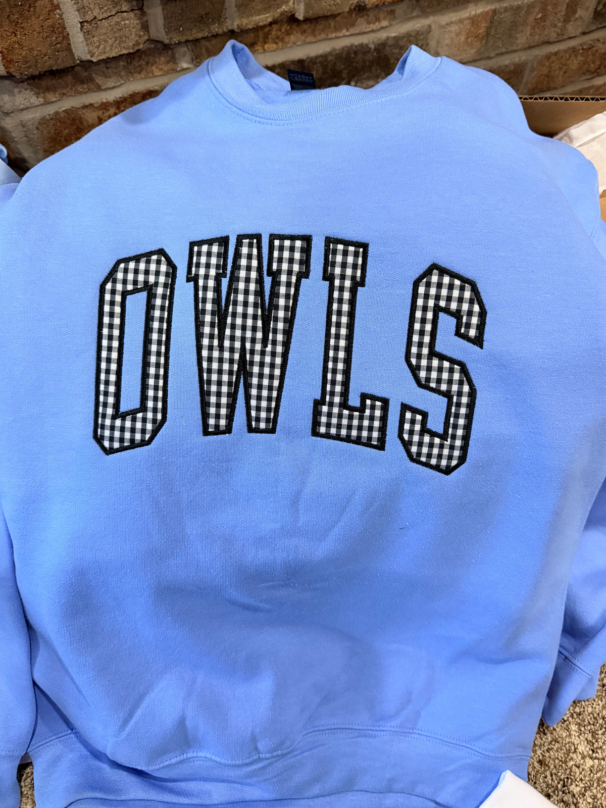 Gingham Owls/AnyMascot Sweatshirt
