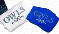 Owls Embroidered Lines