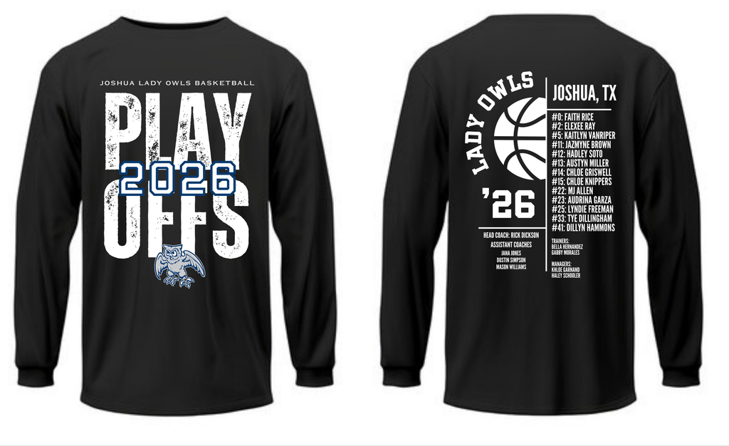 Lady Owls Playoff Performance Long Sleeve (dri fit)